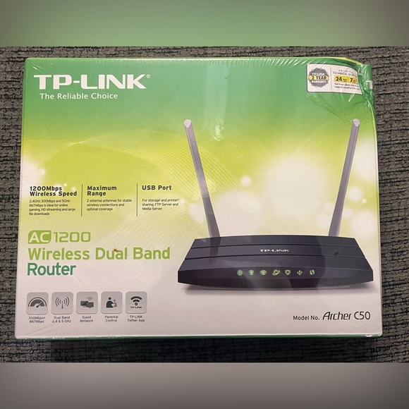 NWT Sealed in Box—TP-Link Wireless Dual Band Router AC 1200. Make me an offer. - Picture 1 of 9